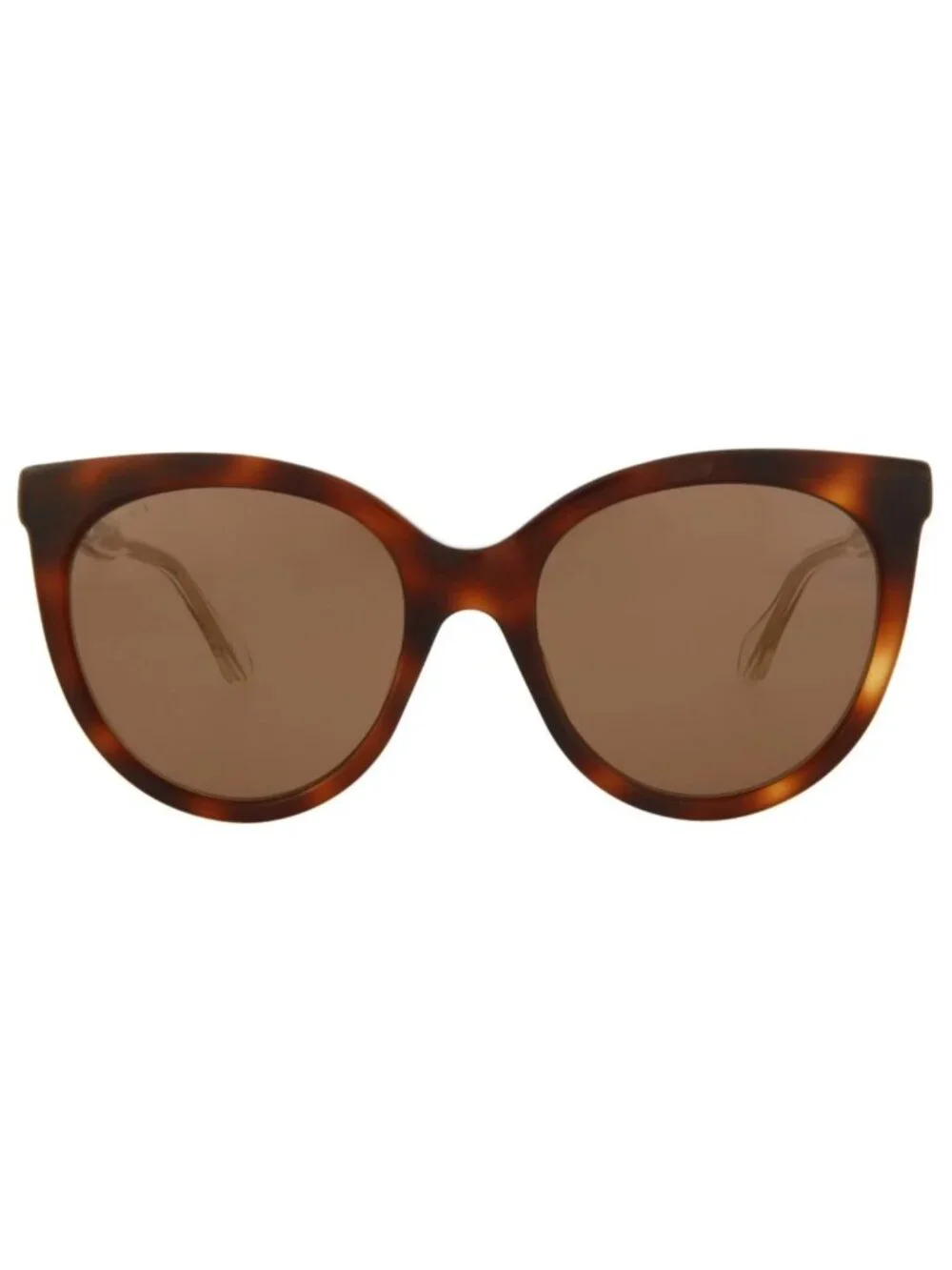 New Gucci Women's Sunglasses Cat Eye Acetate Frame Havana Crystal Brown